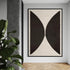 Natural Half Circles Black - Hand Painting