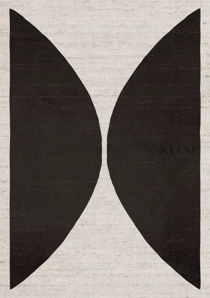 Natural Half Circles Black - Hand Painting