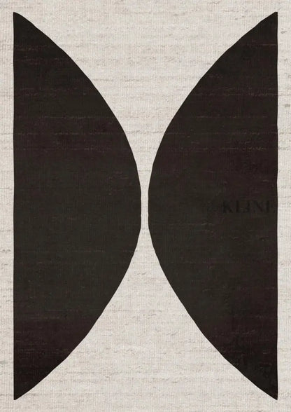 Natural Half Circles Black - Hand Painting