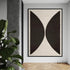 Natural Half Circles Black - Hand Painting