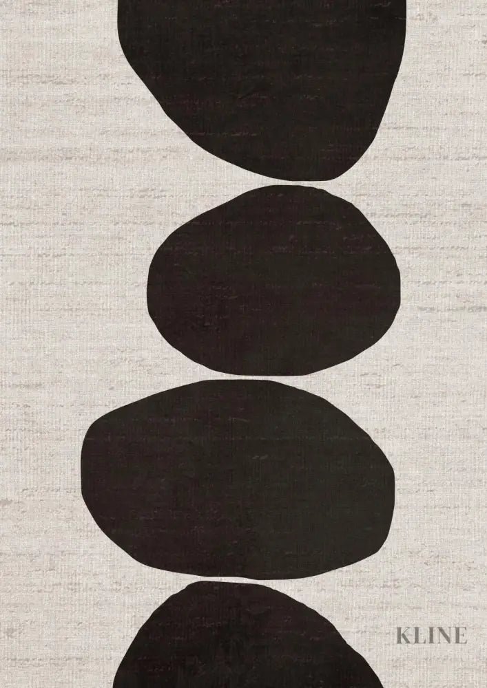 Natural Stacked Stones Black - Hand Painting
