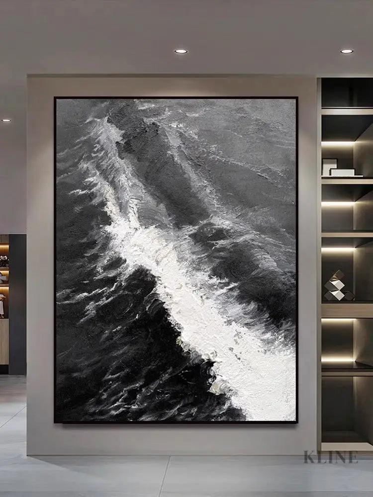 Nature’s Duet 2 - Hand Painting Black and White Paintings