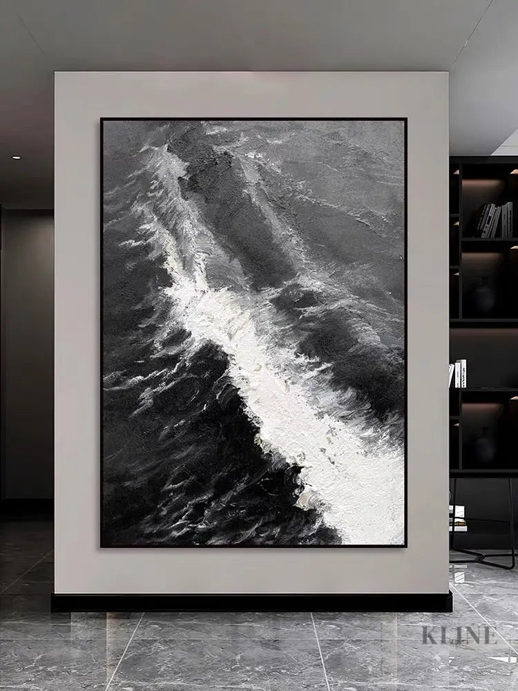 Nature’s Duet 2 - Hand Painting Black and White Paintings