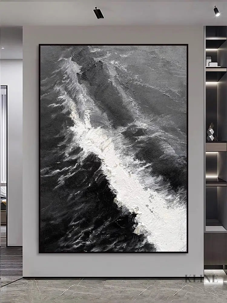 Nature’s Duet 2 - Hand Painting Black and White Paintings