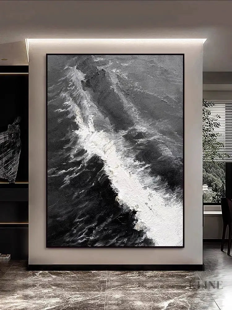 Nature’s Duet 2 - Hand Painting Black and White Paintings
