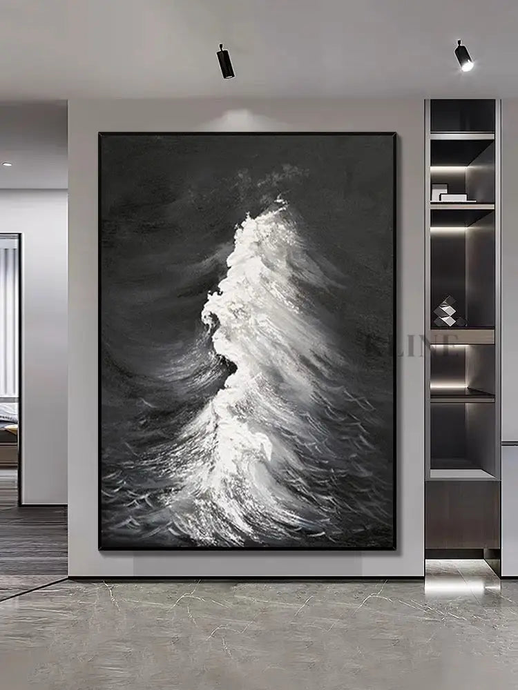 Nature’s Duet - Hand Painting Grande arte da parete