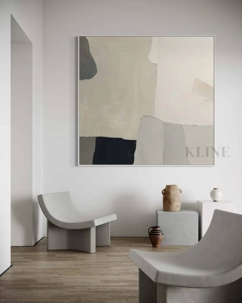 Neutral Geometry - Hand Painting
