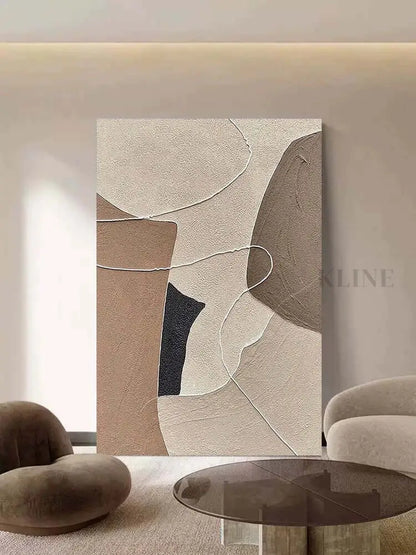 Neutral Zen Wall Art - Hand Painting