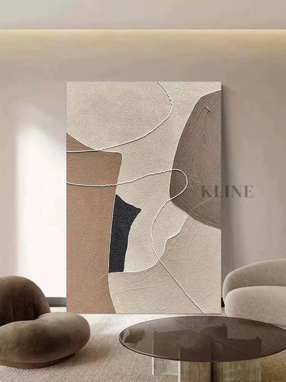 Neutral Zen Wall Art - Hand Painting