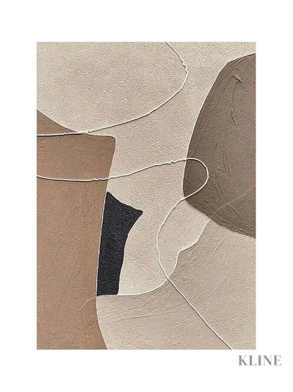 Neutral Zen Wall Art - Hand Painting