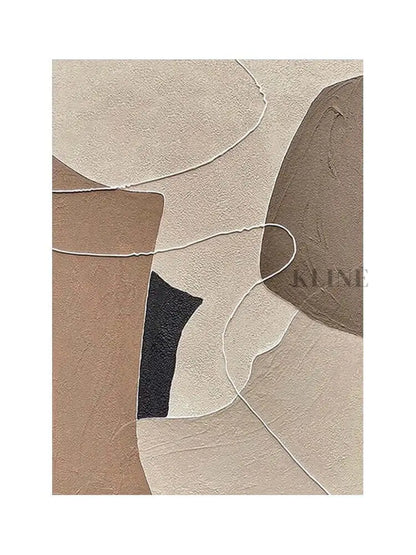 Neutral Zen Wall Art - Hand Painting