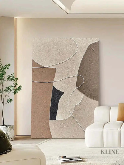 Neutral Zen Wall Art - Hand Painting