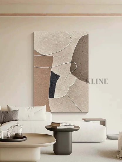 Neutral Zen Wall Art - Hand Painting