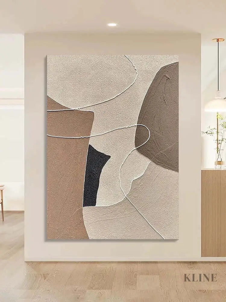 Neutral Zen Wall Art - Hand Painting