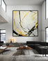 Noir and Gold Harmony 2 - Hand Painting