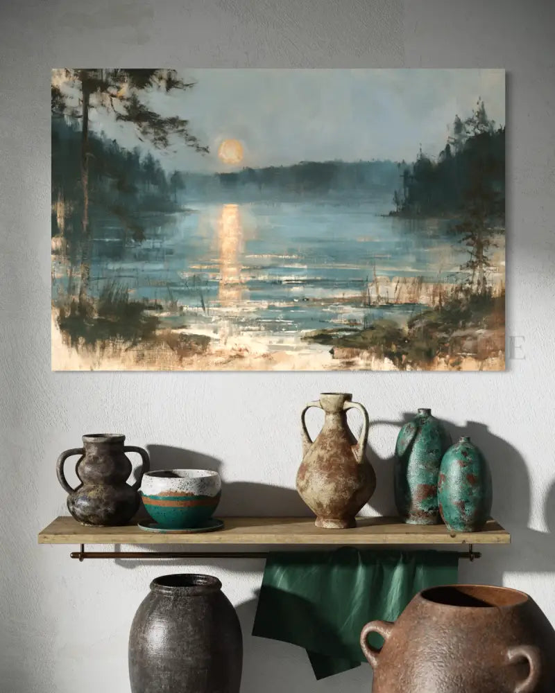 Northern Moon - Hand Painting