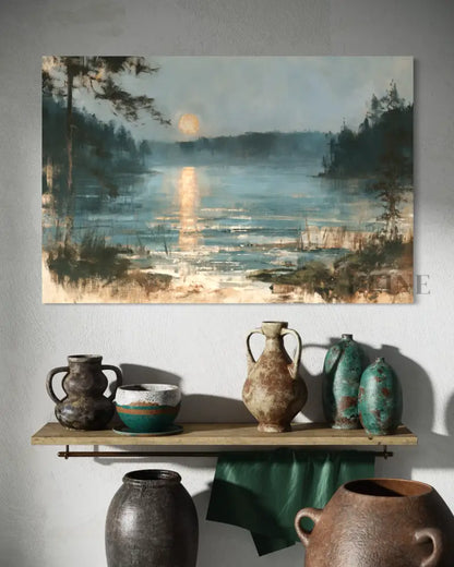 Northern Moon - Hand Painting
