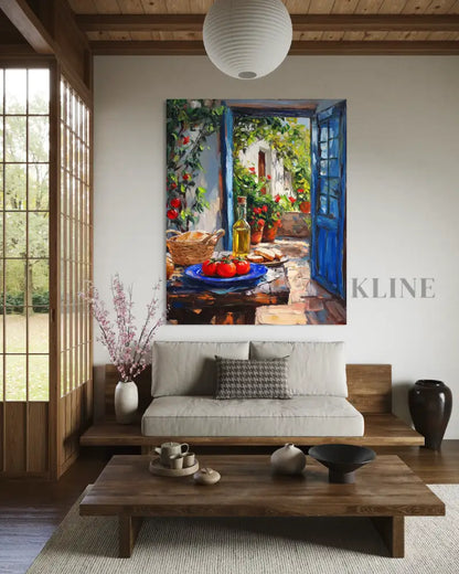 Olive Oil and Summer Light - Hand Painting