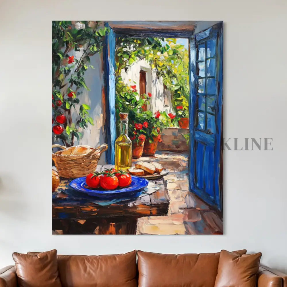 Olive Oil and Summer Light - Hand Painting