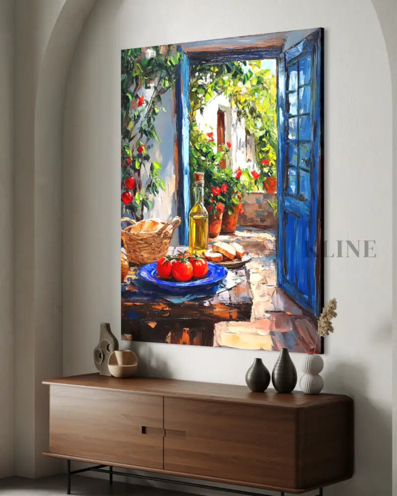 Olive Oil and Summer Light - Hand Painting Nature morte