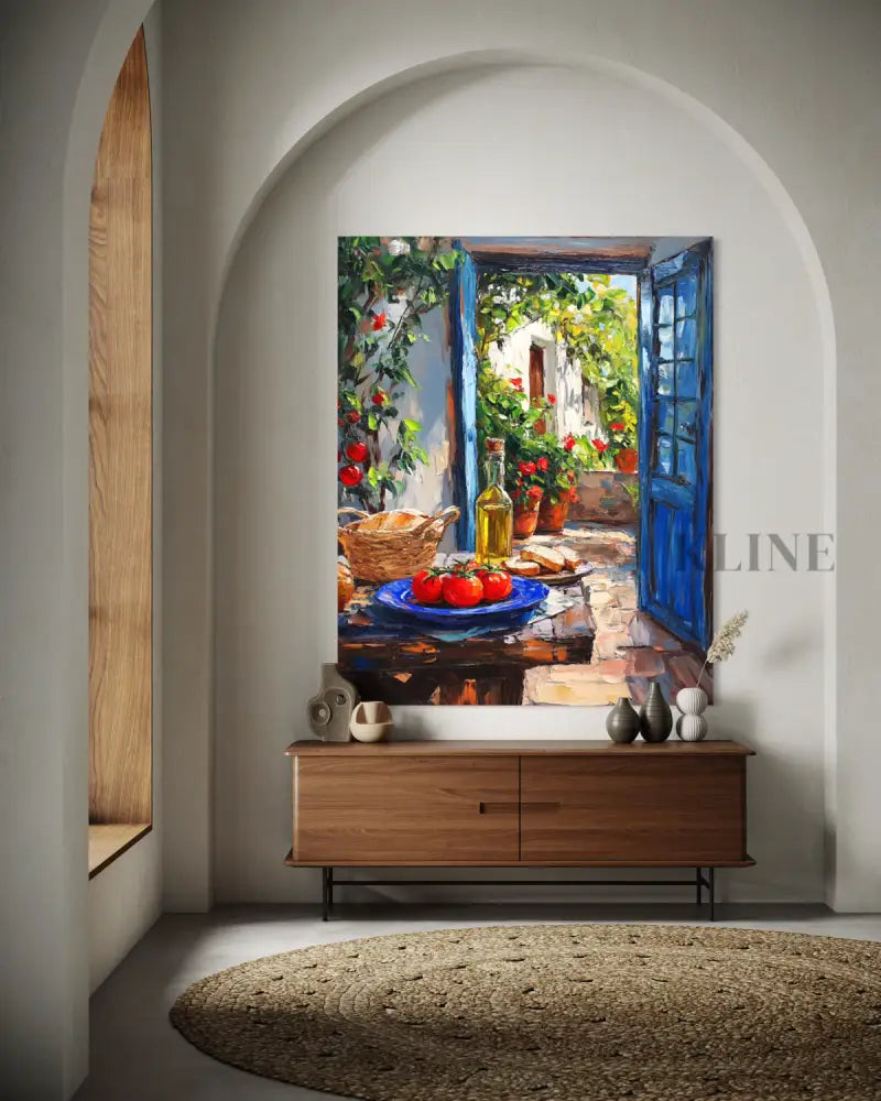 Olive Oil and Summer Light - Hand Painting Nature morte