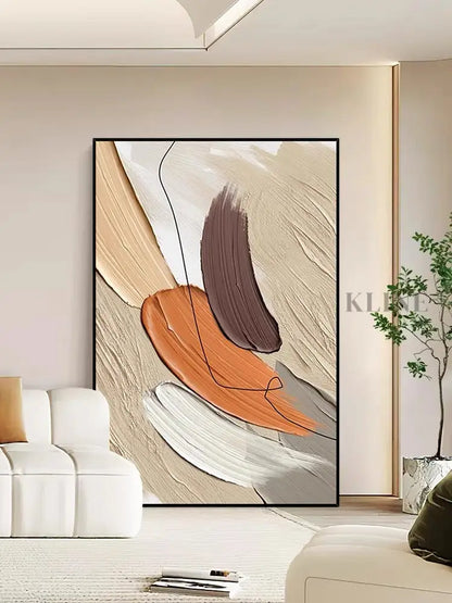 Orange and Beige - Hand Painting
