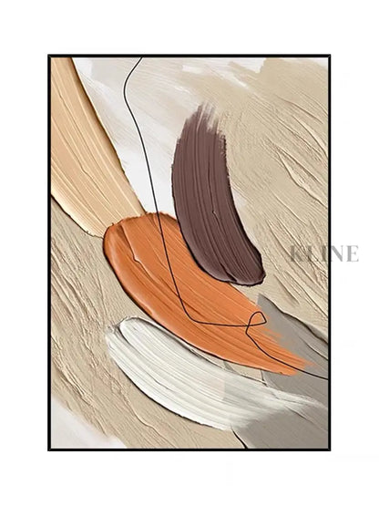 Orange and Beige - Hand Painting