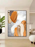 Orange and Brown Textured Wall Art - Hand Painting