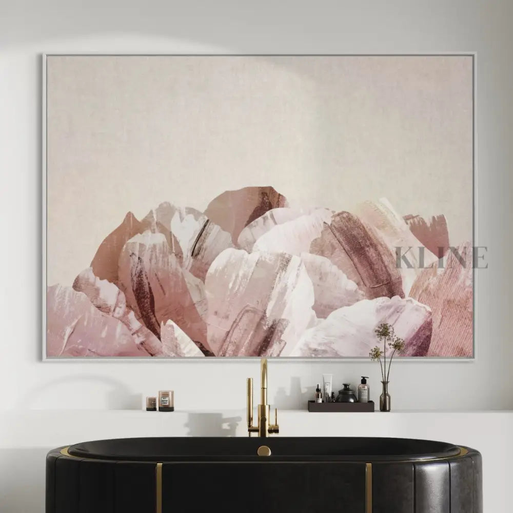Painted Peony - Hand Painting غرفة المعيشة جدار الفن