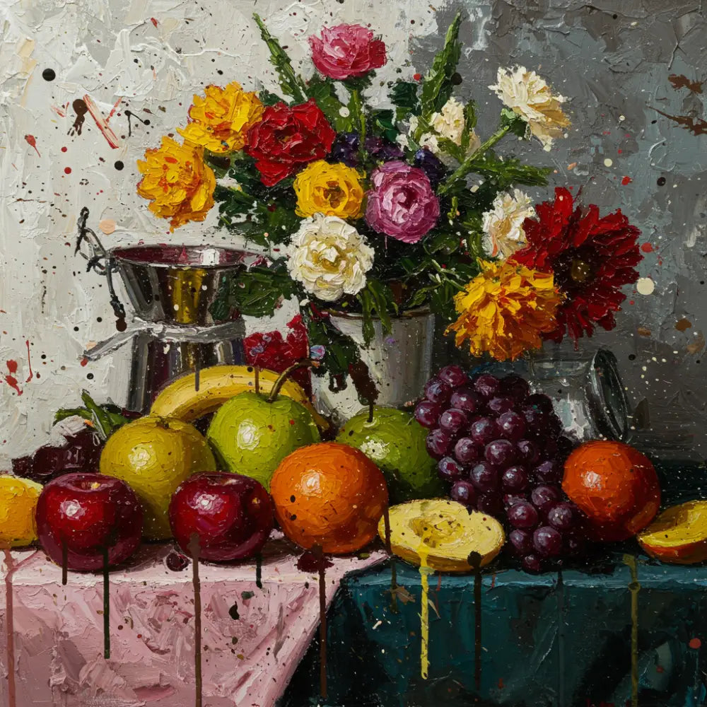 Painterly Abundance - Hand Painting Wandkunst für das Esszimmer