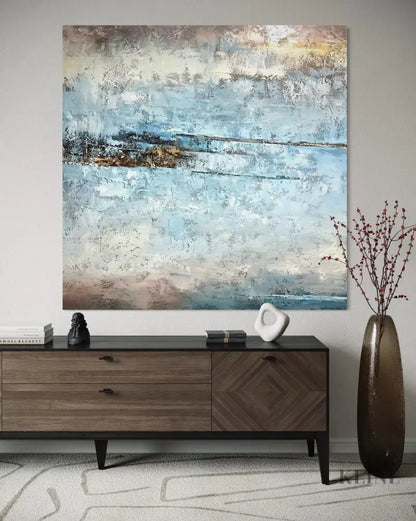 Pale Blue Reverie - Hand Painting