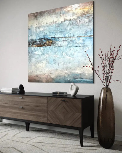 Pale Blue Reverie - Hand Painting