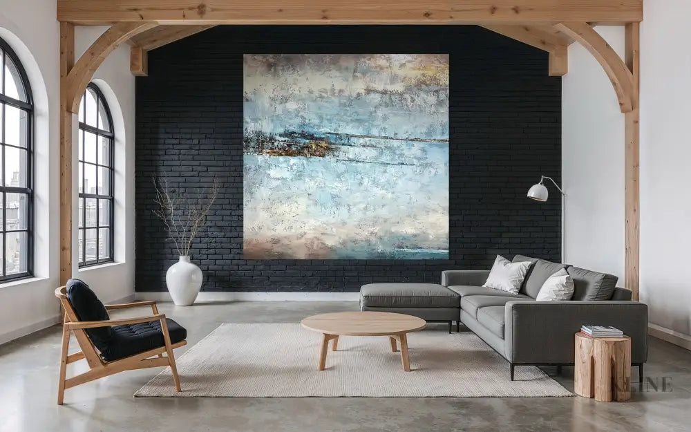 Pale Blue Reverie - Hand Painting 