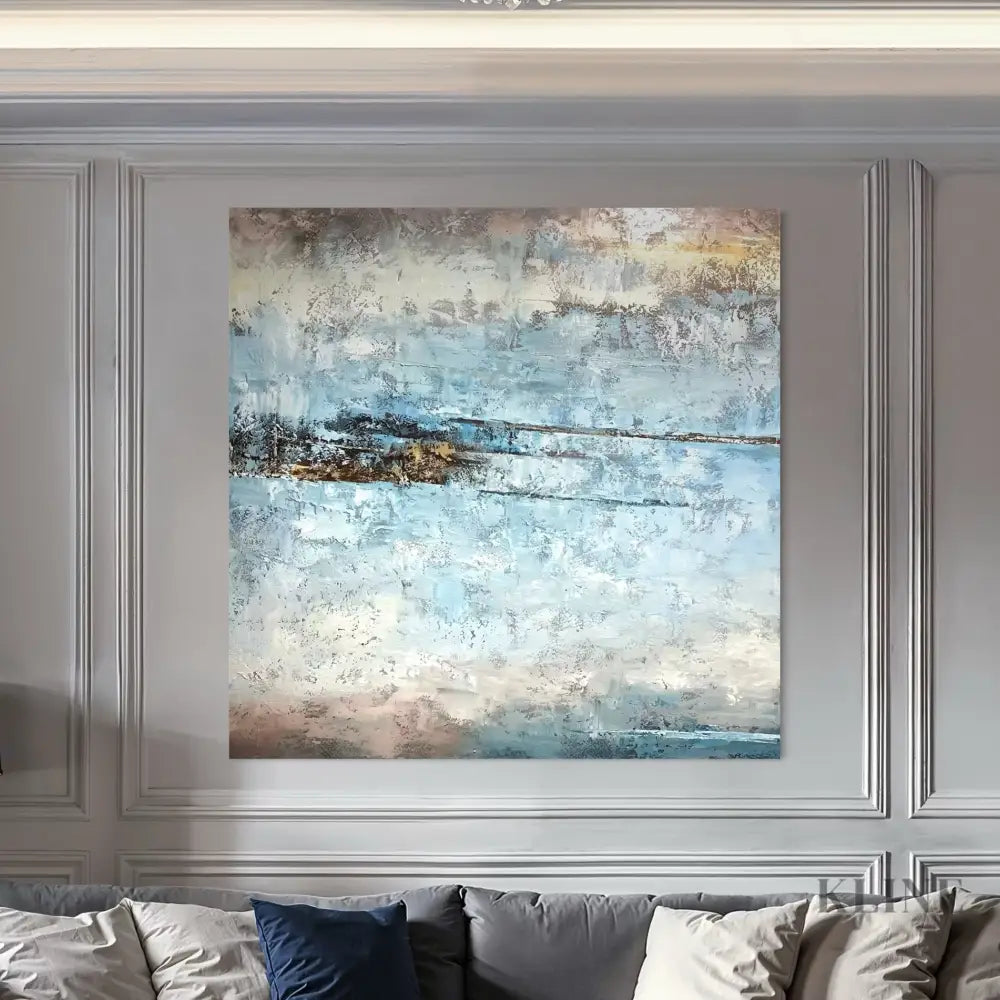 Pale Blue Reverie - Hand Painting
