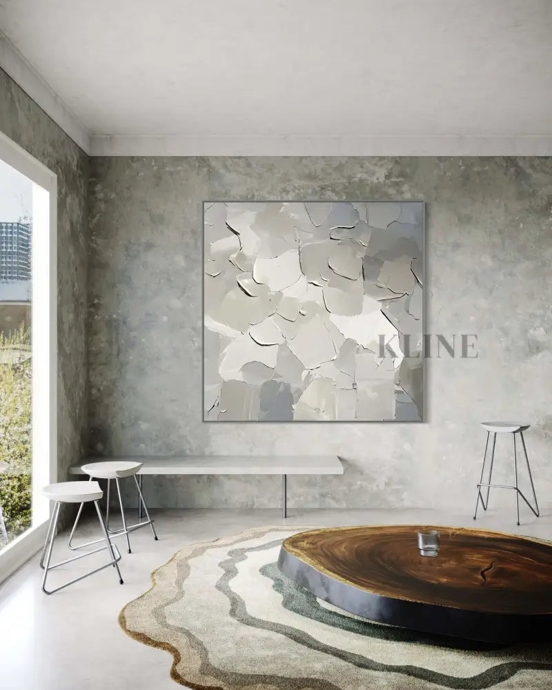 Pale Reflections - Hand Painting Lounge Wall Art