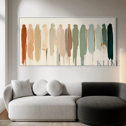 Panoramic Abstract Figures - Hand Painting