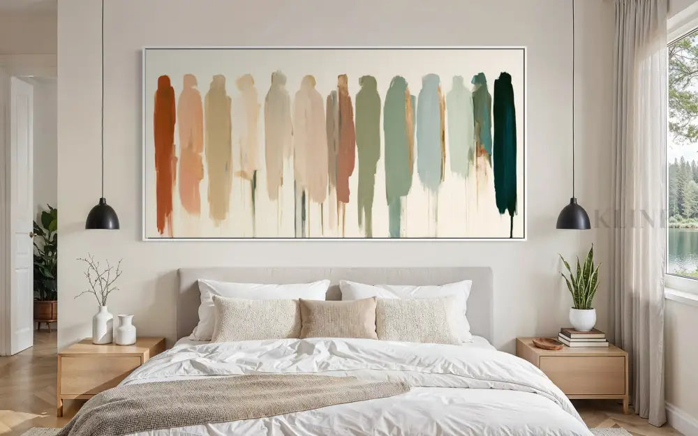 Panoramic Abstract Figures - Hand Painting