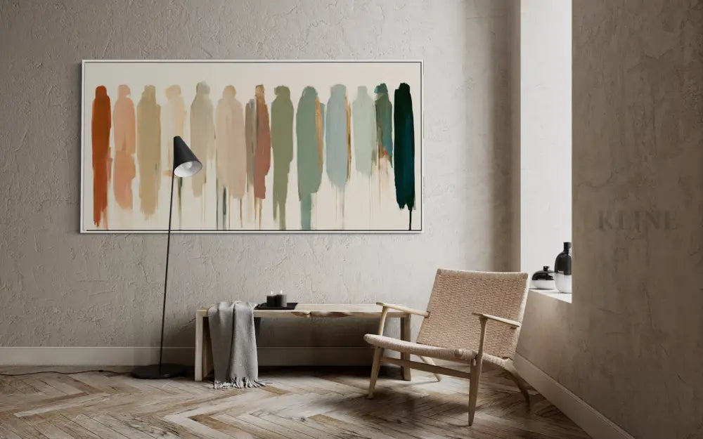 Panoramic Abstract Figures - Hand Painting
