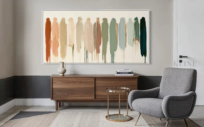 Panoramic Abstract Figures - Hand Painting