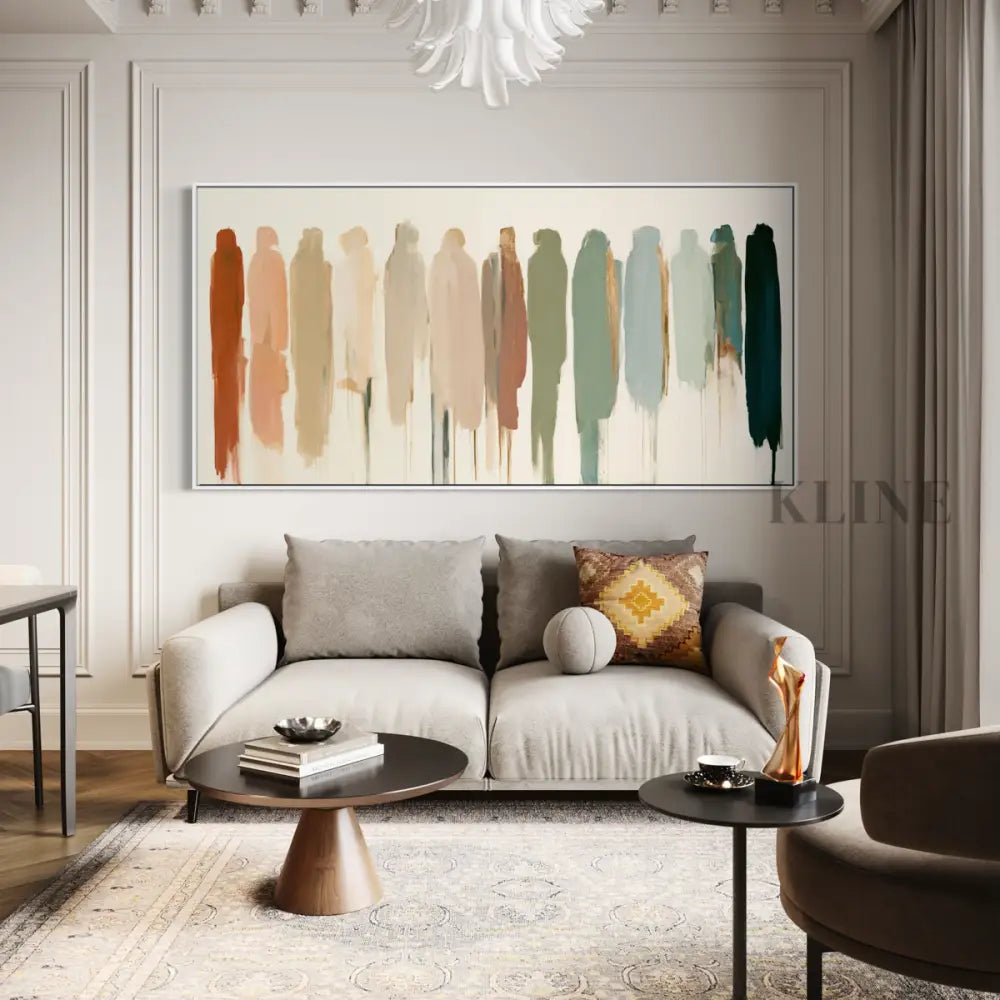 Panoramic Abstract Figures - Hand Painting 
