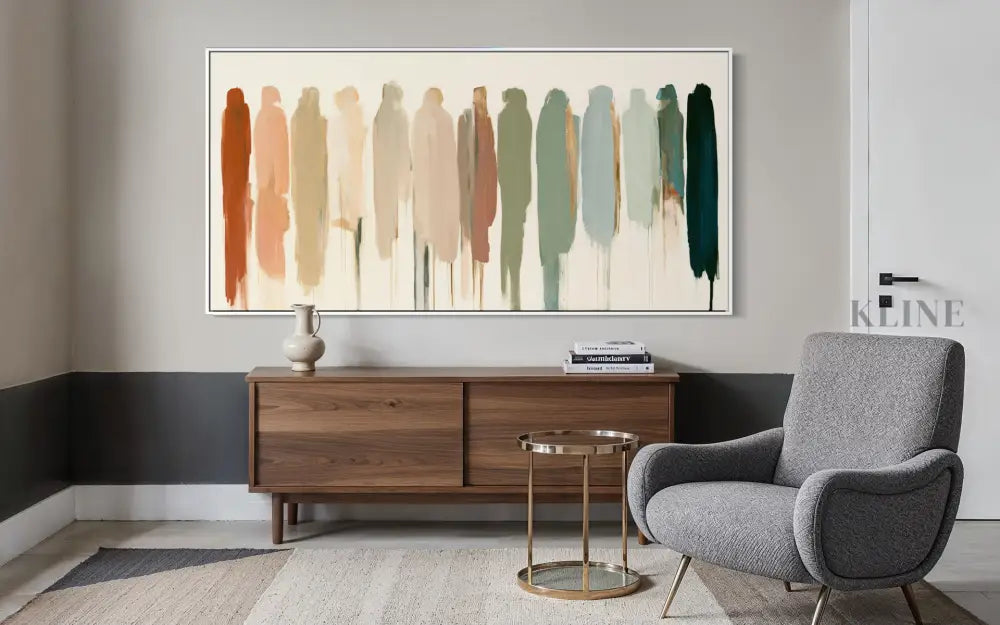 Panoramic Abstract Figures - Hand Painting 