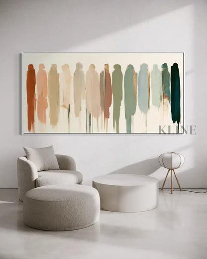 Panoramic Abstract Figures - Hand Painting