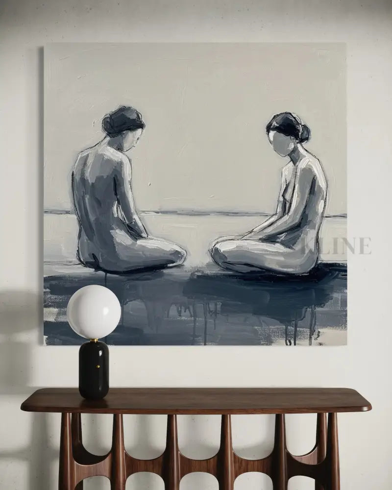Parallel Thoughts - Hand Painting Arte da parete di tendenza