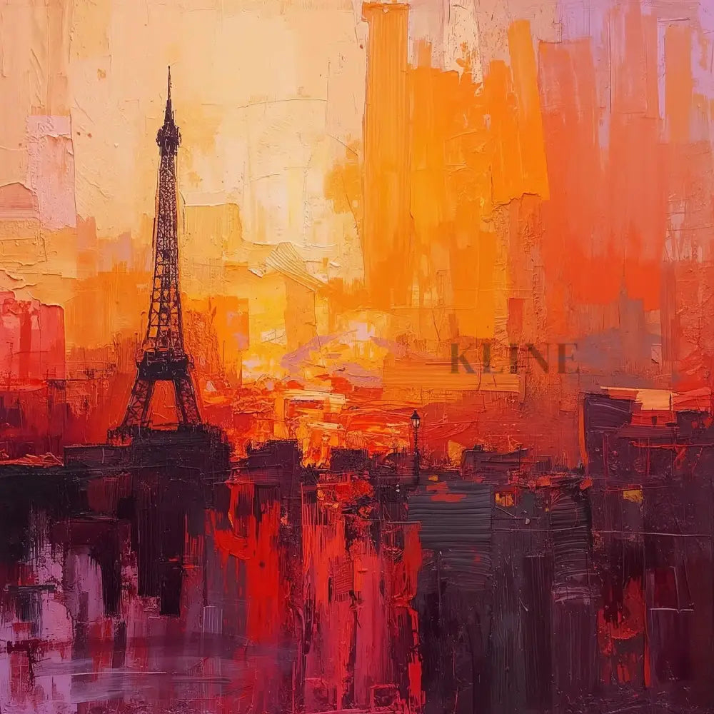 Paris in Flames - Hand Painting