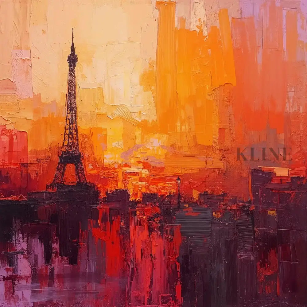 Paris in Flames - Hand Painting