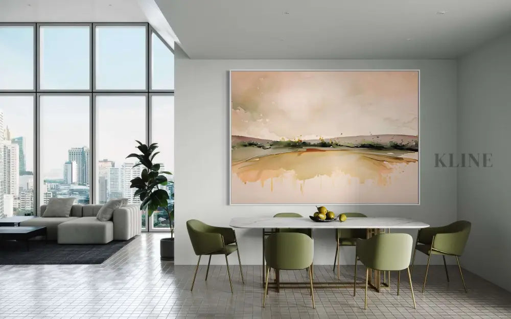Pastel Highlands - Hand Painting Art mural rose