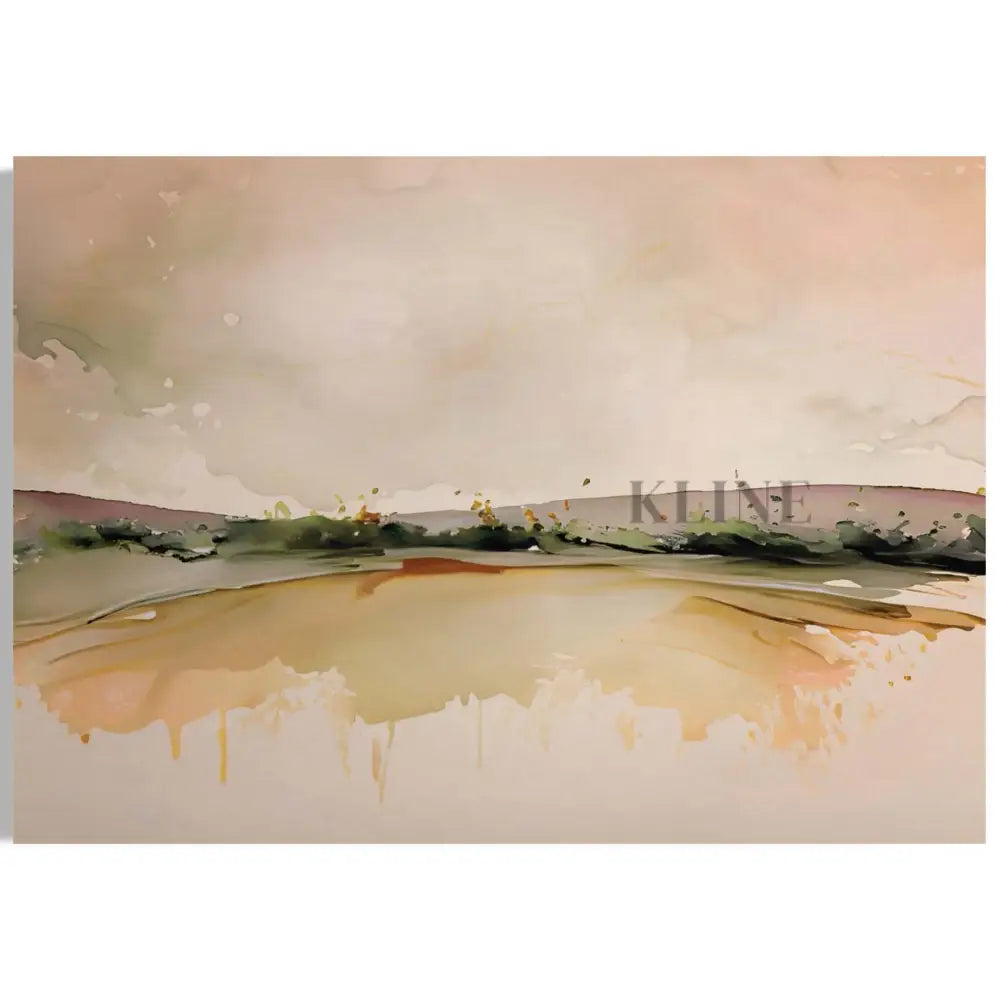 Pastel Highlands - Hand Painting Art mural de salle à manger
