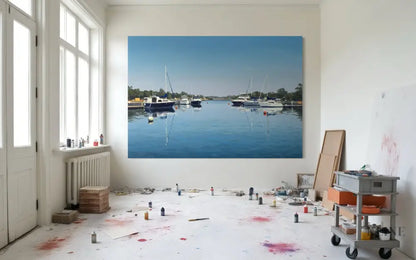 Peaceful Mooring - Hand Painting