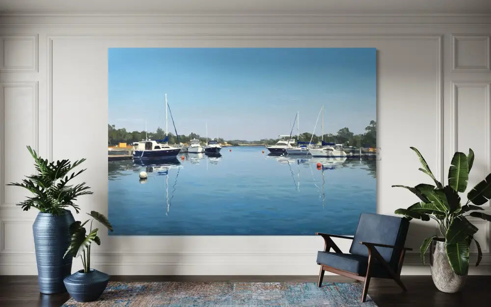 Peaceful Mooring - Hand Painting