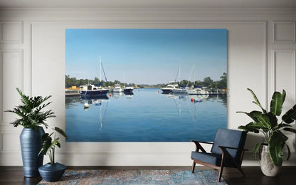 Peaceful Mooring - Hand Painting